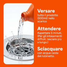 Carica l'immagine nel visualizzatore di Gallery, Mr Muscle Sciogli Capelli, Disgorgante Professionale Forte, 3 Pezzi x 500ml