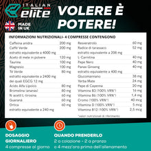 Carica l'immagine nel visualizzatore di Gallery, Italian Elite® Thermo Shape Pro 120 cpr. Integratore Alimentare con Estratti Vegetali Vitamine e Minerali. Pre Workout. 