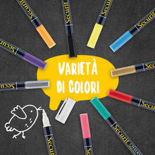Carica l'immagine nel visualizzatore di Gallery, SECURIT - Pennarello A Gesso Liquido - Per Lavagne, Vetro, Metallo, Porcellana, Specchio, Plastica - Punta Fina 1-2mm - Colore Bianco