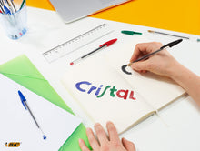 Carica l&#39;immagine nel visualizzatore di Gallery, BIC Nere Penne a Sfera, Cristal Large , Ottimi per la Scuola, con Punta Ampia (1.6 mm), Confezione da 50, Fornitura per Scrivere in Ufficio e a Casa