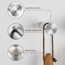 Carica l'immagine nel visualizzatore di Gallery, SAYAYO Ganci Accappatoio Bagno in Acciaio Inox Gancio Appendiabiti Argento