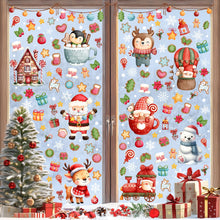 Carica l'immagine nel visualizzatore di Gallery, Adesivi Natalizi per Finestre,9 Fogli Vetrofanie Natalizie Riutilizzabili,Rimovibile Decorazioni Natalizie Vetrine Statici in PVC,DIY Stickers Natale Bambini per Addobbo Natale
