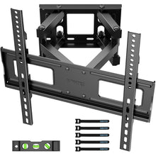 Carica l'immagine nel visualizzatore di Gallery, BONTEC Supporto da Parete per TV al Plasma LED LCD Piatti e Curvi 23-70 inch, Inclinazione Girevole Staffa con Doppio Braccio Peso fino a 45kg, Max VESA 400x400mm,con Fascette per Cavi