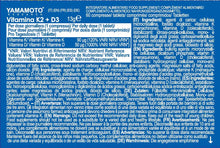 Carica l'immagine nel visualizzatore di Gallery, YAMAMOTO RESEARCH Vitamina K2 e D3 60 Compresse, Integratore Alimentare a base di Vitamina K2 e Vitamina D3 ad Alto Dosa
