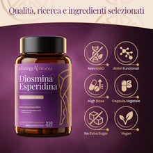 Carica l'immagine nel visualizzatore di Gallery, Diosmina Esperidina Alto Dosaggio 1200mg 210 Capsule– Integratore con Flavonoidi per Microcircolo e Benessere circolazio