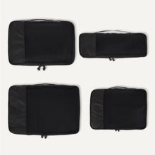 Carica l'immagine nel visualizzatore di Gallery, Amazon Essentials, Set di 4 Packing Cube, Accessori da Viaggio, Organizer per Bagagli con Doppia Cerniera, Parte Superiore in Rete, 100% Poliestere, S/M/L/Slim, Nero (in Precedenza Amazon Basics)
