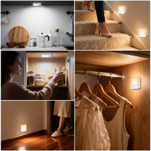 Carica l'immagine nel visualizzatore di Gallery, daphomeu 6Pezzi Luce LED Ricaricabile con Sensore di Movimento - Luce Sottopensile Cucina LED, Luce Notturna Senza Fili 