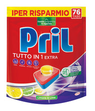 Carica l'immagine nel visualizzatore di Gallery, Pril Tutto in 1 Extra Tabs Limone Detersivo, 76 tabs