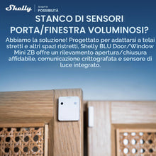 Carica l'immagine nel visualizzatore di Gallery, Shelly BLU Door/Window Mini ZB Bianco - Sensore Porte e Finestre Zigbee