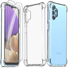 Carica l'immagine nel visualizzatore di Gallery, Ferilinso Cover per Samsung Galaxy A32 5G / M32 5G + 2 Pezzi Pellicola Protettiva Vetro Temperato [Transparente TPU Cust