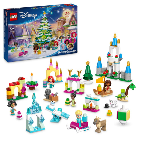 LEGO ǀ Disney Princess Calendario dell'Avvento 2024, Giocattolo di Natale con Personaggi tra cui Elsa, Tiana, Ariel, Vaiana e Mirabel, Giochi per Bambine e Bambini da 5 Anni, Idea Regalo 43253