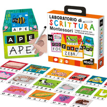 Carica l'immagine nel visualizzatore di Gallery, HEADU - Laboratorio di Scrittura Montessori - Leggo e Scrivo con 3 Metodi Divertenti | Giochi Educativi 3 4 5 6 Anni, Gi