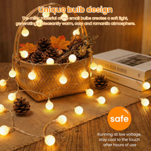 Carica l'immagine nel visualizzatore di Gallery, Catena Luminosa Esterno Interno, 60LEDs 10M Luci LED a Batteria con USB 8 Modalità FunZione Timer IP65 Impermeabile, Luc