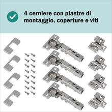 Carica l'immagine nel visualizzatore di Gallery, Cerniera 3D Softclose compatibile con IKEA BESTA