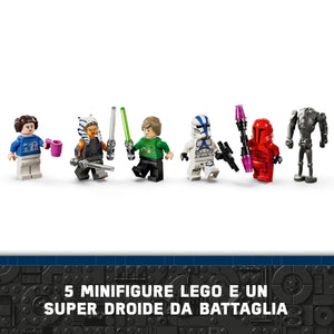 LEGO Star Wars Calendario dell'Avvento 2024, Giocattolo da Collezione con 18 Modellini e 6 Personaggi tra cui la Principessa Leia e Luke Skywalker, Giochi per Bambini da 6 Anni, Regalo di Natale 75395