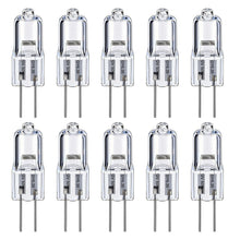 Carica l'immagine nel visualizzatore di Gallery, Lampadine alogene G4 50 W 12 V bianco caldo 2800 K, confezione da 10 lampadine G4 dimmerabili senza sfarfallio, ad alta 