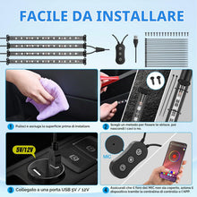 Carica l'immagine nel visualizzatore di Gallery, Nilight 4pcs USB Interior Car Lights 48 LED RGB LED Strips Lights with App Control Music Sound Active Mode Under Dash Fo
