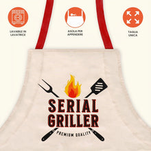 Carica l'immagine nel visualizzatore di Gallery, Legami - Grembiule da Cucina Uomo Donna, Super Chef, Tasca Frontale, Regolabile, Taglia Unica, Lavabile in Lavatrice, Di