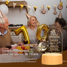 Carica l'immagine nel visualizzatore di Gallery, Regali 70 Anni Donna, 70 Anni Compleanno Donna, Idee Regali Uomo, Lampada