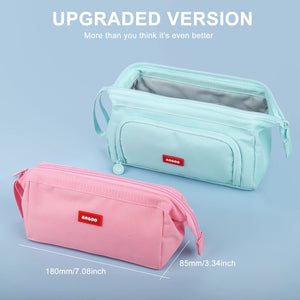 Mamowla Astuccio Portamatite Astucci Matite di Grande Capacità Borsa Porta Penne Scuola Trucco Borsa per Bambina Ragazze Ragazzi Studenti,Blu