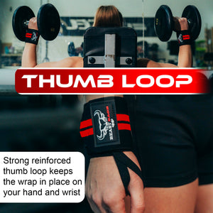 Beast Rage Polsiere Palestra Sollevamento Fasce da Polso Cinghie Donna & Uomo Polsini Palestra per Gym Bodybuilding Crossfit Calistenics,Polsini, bendaggi per Il Polso
