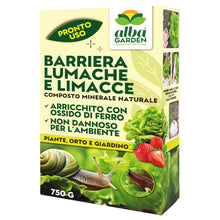 Carica l'immagine nel visualizzatore di Gallery, Albagarden - Lumachicida Naturale con Ossido di Ferro - Barriera Lumache e Limacce a Base di Minerali - per Piante Orto e Giardino - Granulare 750 gr