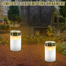 Carica l'immagine nel visualizzatore di Gallery, 6 candele a LED per tomba, 7 x 12,3 cm, impermeabili, a LED, per esterni (bianco)