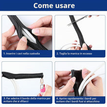 Carica l'immagine nel visualizzatore di Gallery, Romon 3m Guaina Cavi Intrecciata, 25-32 mm Flessibile Self-closing Raccogli Cavis, Tagliabile Nascondi Cable Management,