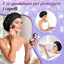 Carica l'immagine nel visualizzatore di Gallery, Cuffia Seta Capelli Notte Set di 2 Cuffia Capelli Seta, Cuffia Doccia Donna, Cuffia Notturna per Capelli Ricci e Lisci, 