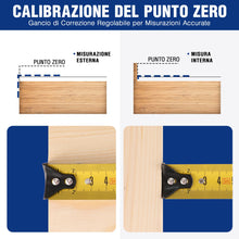 Carica l'immagine nel visualizzatore di Gallery, WORKPRO Nastro Metrico da 5m, Metro a Nastro Retrattile professionale ad alta precisione con gancio magnetico e nastro l