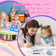 Carica l&#39;immagine nel visualizzatore di Gallery, FGZU Kit Creativo per Creare Penne Carine, Lavoretti Creativi per Bambini idee Regalo per Bambina 6 7 8 9 10 Anni, Set di Penne di Cancelleria per Bambini, Giochi Bambina 4-12 Anni