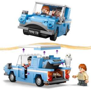 LEGO Harry Potter Ford Anglia Volante, Modellino di Macchina Giocattolo da Costruire, Giochi per Bambini e Bambine da 7 Anni, Auto con Minifigure di Ron Weasley, Edvige e Bacchette Magiche 76424