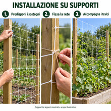 Carica l'immagine nel visualizzatore di Gallery, Rete per Piante Rampicanti e Ortaggi Bianca 10 x 1,7 m