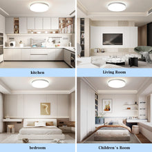 Carica l'immagine nel visualizzatore di Gallery, EASY EAGLE Plafoniera LED Soffitto 48W, Lampada da Soffitto LED 4000K 4800LM Plafoniera Bagno Rotonda Ø30CM Plafoniere d