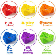 Carica l'immagine nel visualizzatore di Gallery, Cubo Sensoriale Fidget in Silicone Texturizzato, Giocattolo calmante antistress silenzioso per autismo ADHD ansia, perfe
