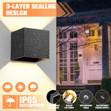 Carica l'immagine nel visualizzatore di Gallery, YrgePowk 2 Pezzi Lampade da Esterno Parete con 9W 3000K Bianco Caldo G9 Sorgente Luminosa Sostituibile，Moderna Applique da Esterno IP65 Impermeabile Angolo del Fascio Regolabile（Nero）