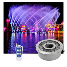 Carica l'immagine nel visualizzatore di Gallery, LGJEGD LED Anello fontana luce RGB colorato colore che cambia IP68 12-24v impermeabile 6W paesaggio luce con controllo