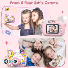 Carica l&#39;immagine nel visualizzatore di Gallery, Hangrui Macchina Fotografica Bambini, 2.0 Pollici Schermo 1080P HD Ricaricabile Fotocamera Digitale Bambini con Scheda 32GB,Regali Giocattolo di Natale &amp; Compleanno per Ragazze Ragazzi 3-10 Anni-Rosa