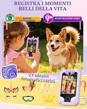 Carica l'immagine nel visualizzatore di Gallery, UCIDCI Smartphone Giocattolo Telefono per Bambini e Bambine, Cellulare con Doppia Macchina Fotografica Bambini, Giochi E