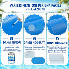 Carica l'immagine nel visualizzatore di Gallery, Kit Riparazione Piscina PVC, Include 15 Cerotti Trasparenti, 170 g