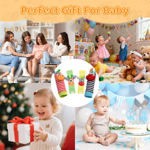 Carica l'immagine nel visualizzatore di Gallery, Vicloon Baby Rattle, 4 Pack Neonato Sonagli Calzini da Polso a Sonaglio per Bambini, Sonagli sensoriali, Giocattoli Soff