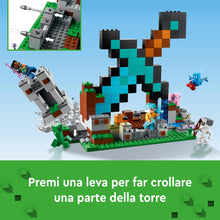 Carica l&#39;immagine nel visualizzatore di Gallery, LEGO Minecraft L&#39;Avamposto della Spada Giocattolo da Costruire con Figure di Creeper, Soldato, Guerriero Guardiano e Scheletro, Giochi per Bambini e Bambine da 8 Anni, Idea Regalo di Compleanno 21244