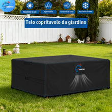 Carica l'immagine nel visualizzatore di Gallery, SIRUITON Copertura per mobili da giardino,170x94x70cm,con aperture di ventilazione,impermeabile,antivento,resistente ai 