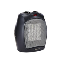 Carica l'immagine nel visualizzatore di Gallery, Amazon Basics Termoventilatore in ceramica da 1800 Watt con termostato regolabile - Nero