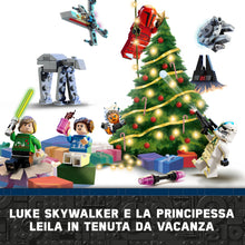 Carica l&#39;immagine nel visualizzatore di Gallery, LEGO Star Wars Calendario dell&#39;Avvento 2024, Giocattolo da Collezione con 18 Modellini e 6 Personaggi tra cui la Principessa Leia e Luke Skywalker, Giochi per Bambini da 6 Anni, Regalo di Natale 75395
