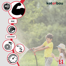 Carica l'immagine nel visualizzatore di Gallery, KOTARBAU® Tubo dell’acqua da giardino da 1/2", 30 m, 4 strati, flessibile in PVC rinforzato, anti-torsione, nero, profes