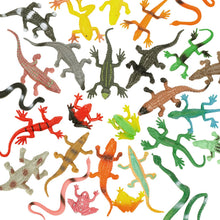 Carica l'immagine nel visualizzatore di Gallery, 27Pcs Rettile Giocattoli Figure Animali Figure Animali Plastica Rettile Serpente Lucertole Frog Crocodile Giocattoli Set