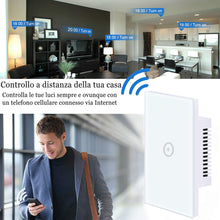 Carica l&#39;immagine nel visualizzatore di Gallery, Interruttore Smart Touch Panel, Interruttore Wireless WiFi, Telecomando del Telefono Cellulare, Supporto del Controllo Vocale Alexa, Nessun hub richiesto, 2.4 GHz Wi-Fi
