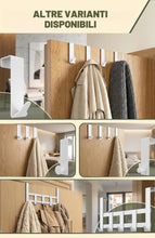 Carica l'immagine nel visualizzatore di Gallery, Menz Appendiabiti da Porta in Bianco, Set da 6 Pezzi - Gancio in Acciaio Inox - Durevole Appendi Accappatoio per Bagno, 