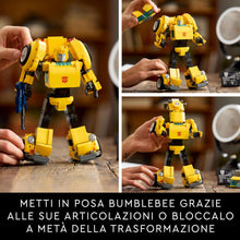 Carica l&#39;immagine nel visualizzatore di Gallery, LEGO Icons Transformers Bumblebee Action Figure Robot da Collezione, Kit Modellismo da Costruire per Adulti a Tema Cinematografico Convertibile in Modalità Veicolo, Regalo per Uomo o Donna 10338